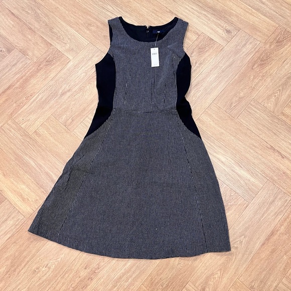 NWT Gap Women's Black White Tweed Sleeveless Dress Size 4 Cotton - Picture 6 of 9